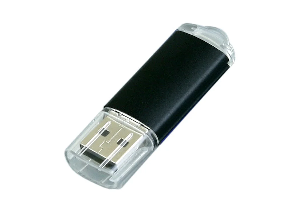 USB 2.0- флешка на 32 Гб с прозрачным колпачком черный 32Gb - фото 3