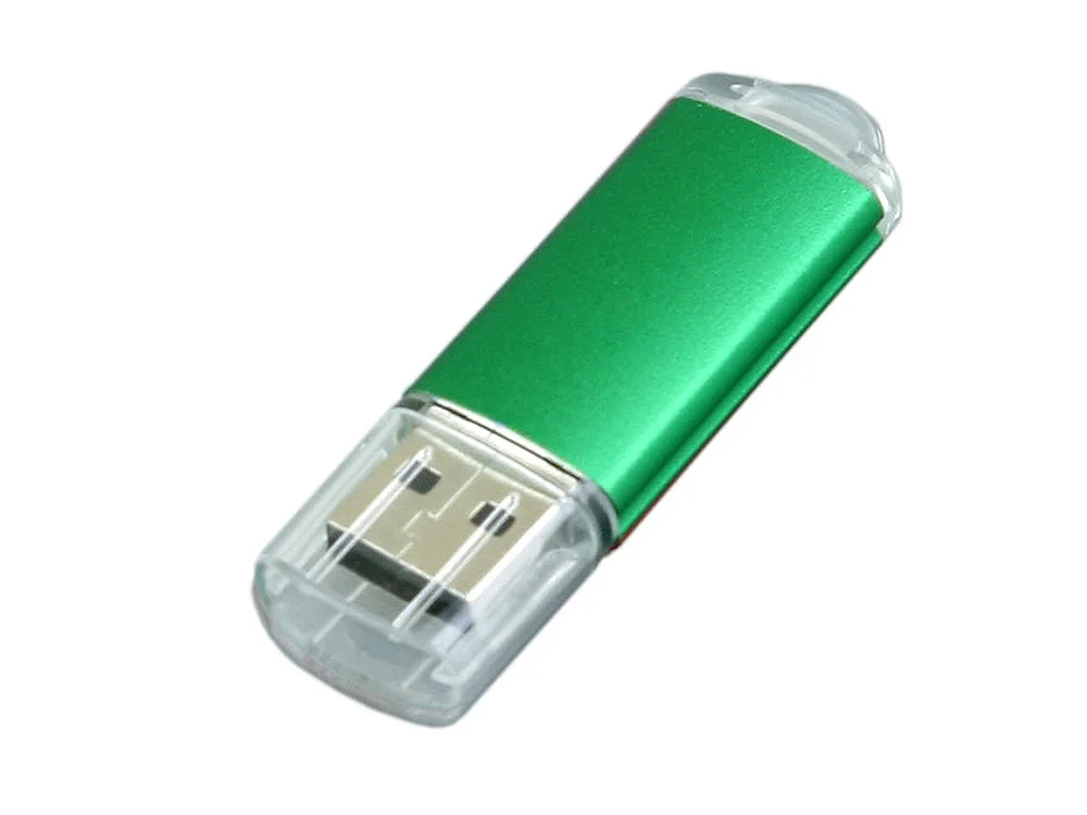 USB 2.0- флешка на 32 Гб с прозрачным колпачком зеленый 32Gb - фото 3