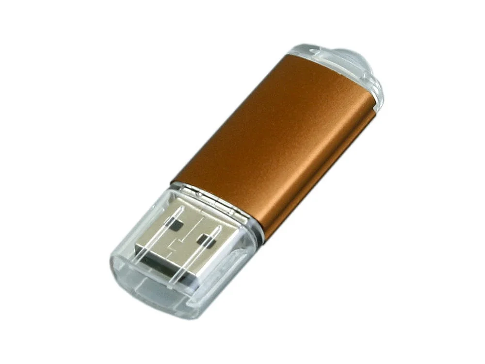 USB 2.0- флешка на 32 Гб с прозрачным колпачком коричневый 32Gb - фото 3