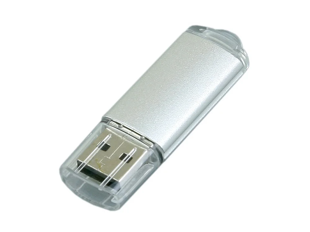 USB 2.0- флешка на 32 Гб с прозрачным колпачком серебристый 32Gb - фото 3