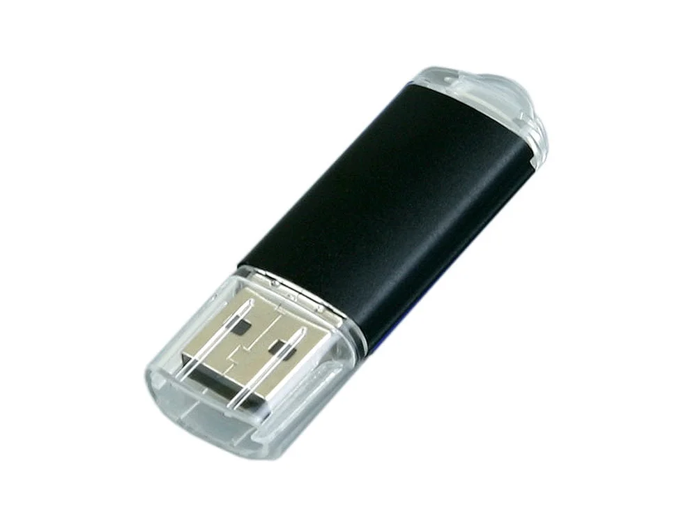 USB 2.0- флешка на 64 Гб с прозрачным колпачком черный 64Gb - фото 3