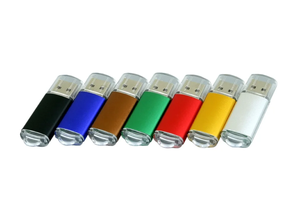 USB 2.0- флешка на 64 Гб с прозрачным колпачком синий 64Gb - фото 4