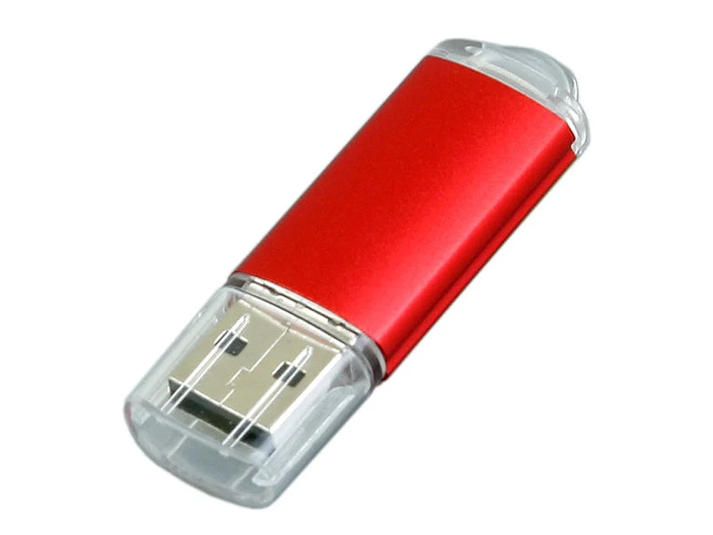 USB 2.0- флешка на 64 Гб с прозрачным колпачком красный 64Gb - фото 3