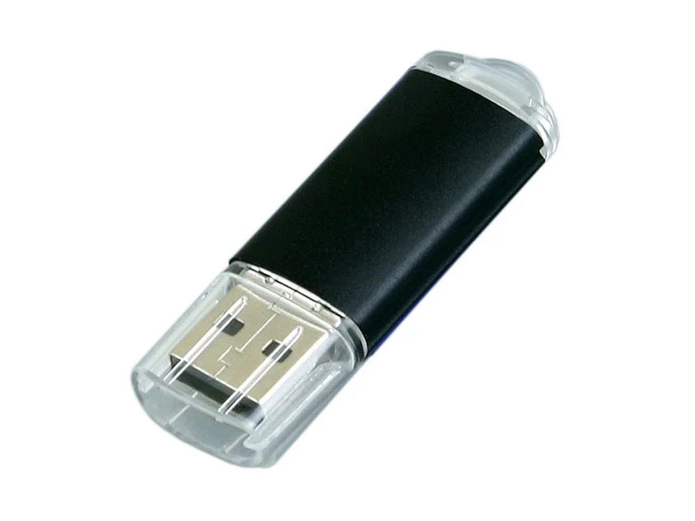 USB 2.0- флешка на 4 Гб с прозрачным колпачком черный 4Gb - фото 3