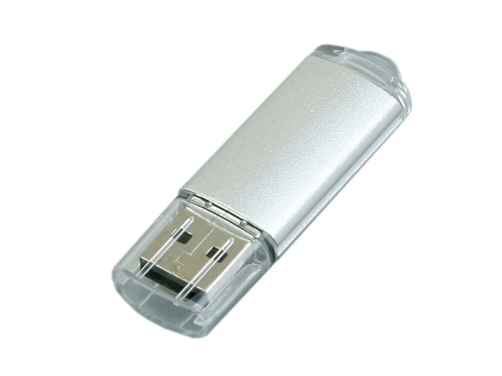 USB 2.0- флешка на 8 Гб с прозрачным колпачком серебристый 8Gb - фото 3