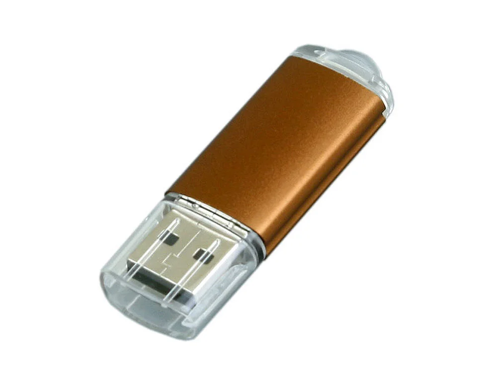 USB 2.0- флешка на 8 Гб с прозрачным колпачком коричневый 8Gb - фото 3