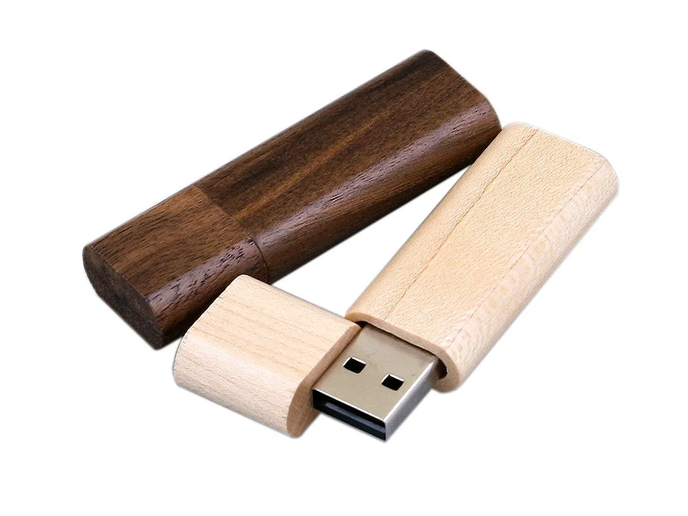 USB 2.0- флешка на 32 Гб эргономичной прямоугольной формы с округленными краями натуральный 32Gb - фото 3