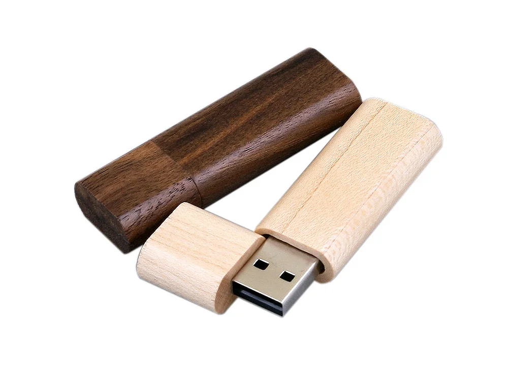 USB 2.0- флешка на 64 Гб эргономичной прямоугольной формы с округленными краями натуральный 64Gb - фото 3