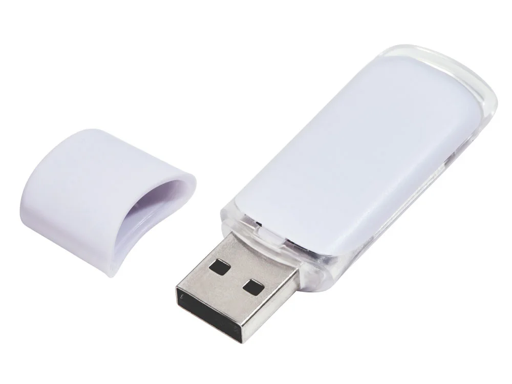 USB 2.0- флешка на 32 Гб с цветными вставками белый 32Gb - фото 2