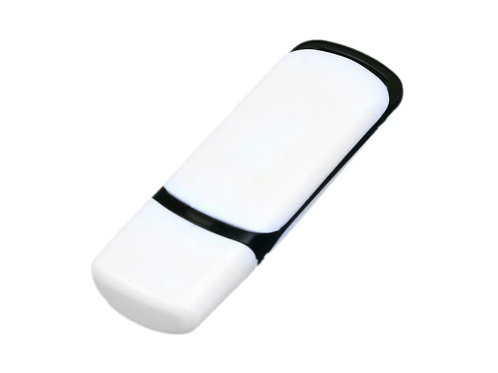 USB 2.0- флешка на 8 Гб с цветными вставками белый/черный 8Gb - фото 3