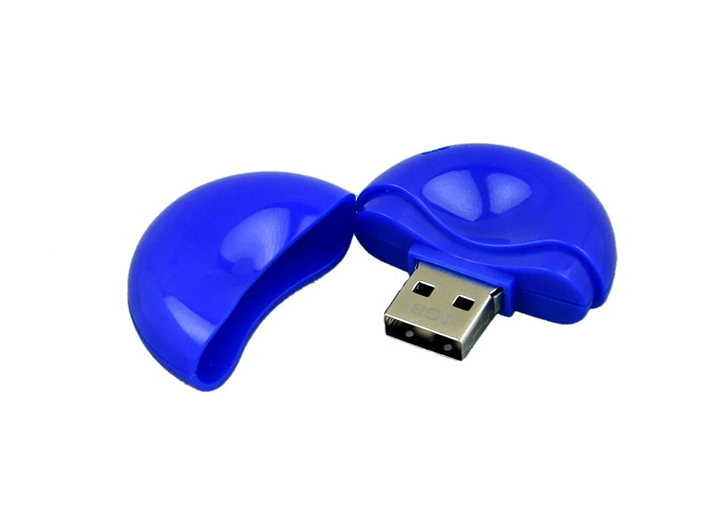 USB 2.0- флешка промо на 8 Гб круглой формы синий 8Gb - фото 2