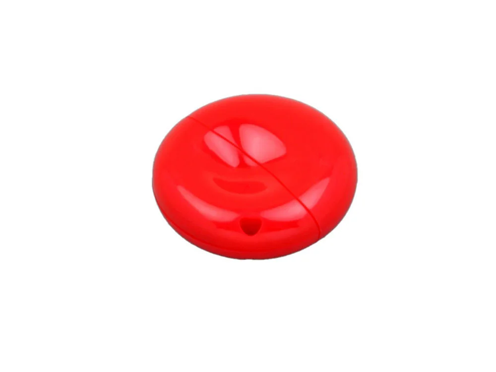 USB 2.0- флешка промо на 8 Гб круглой формы красный 8Gb - фото 1