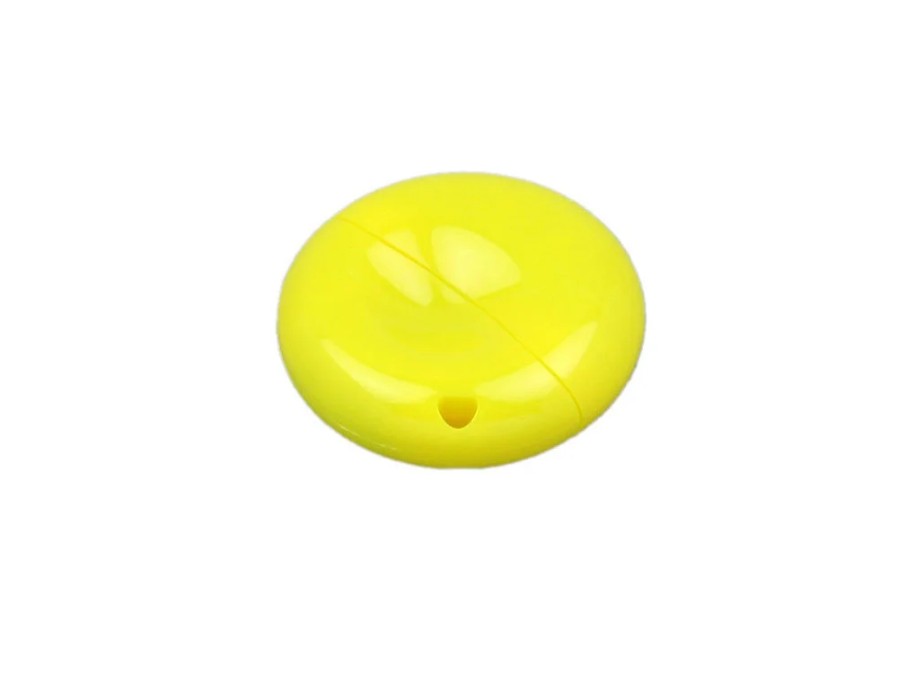 USB 2.0- флешка промо на 8 Гб круглой формы желтый 8Gb - фото 1