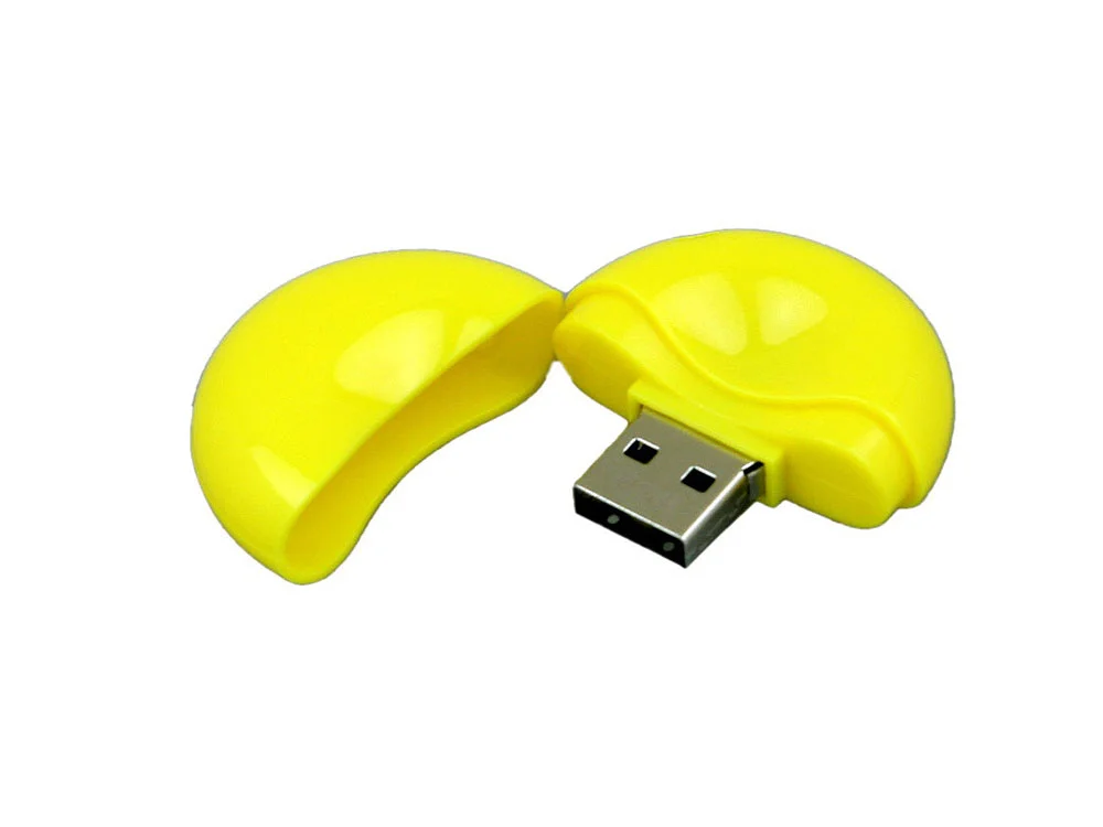 USB 2.0- флешка промо на 8 Гб круглой формы желтый 8Gb - фото 2