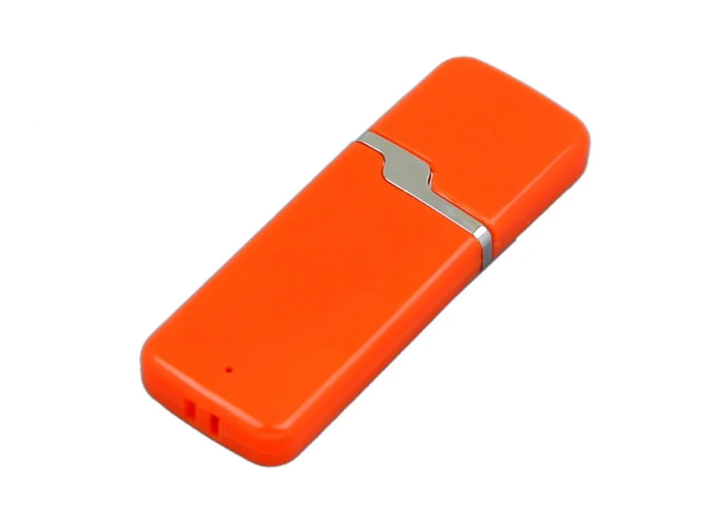 USB 2.0- флешка на 16 Гб с оригинальным колпачком оранжевый 16Gb - фото 1