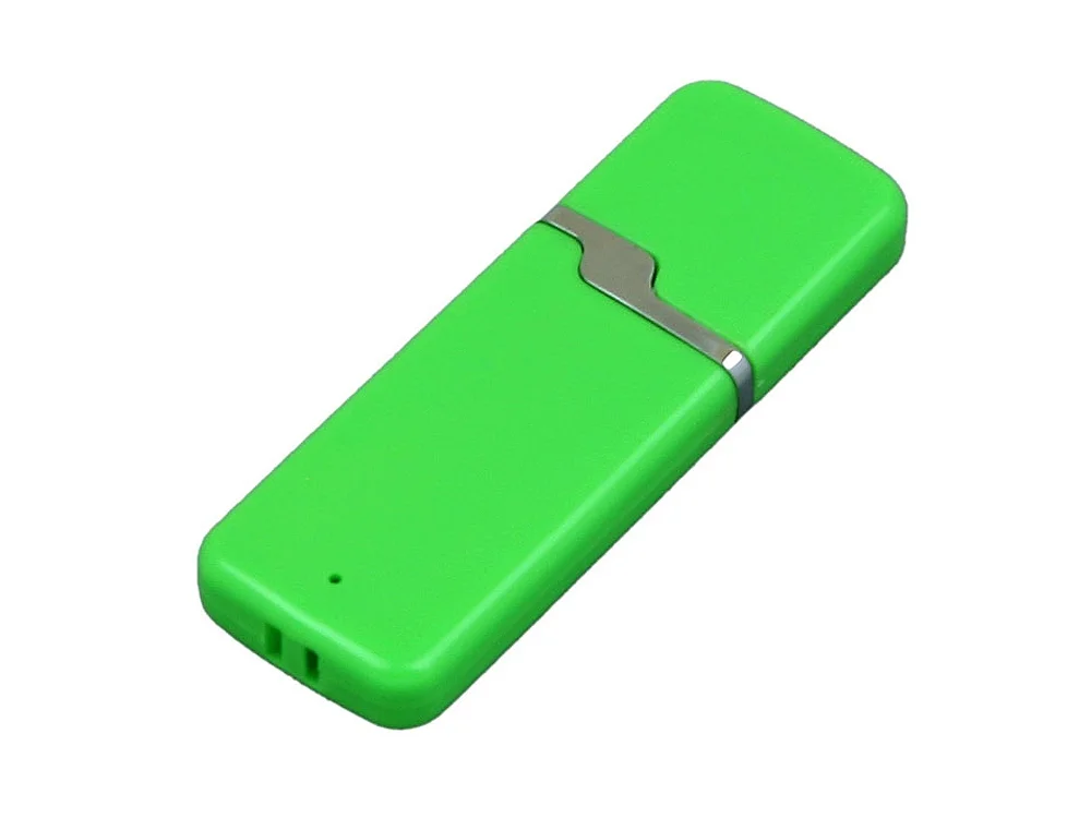 USB 2.0- флешка на 16 Гб с оригинальным колпачком зеленый 16Gb - фото 1