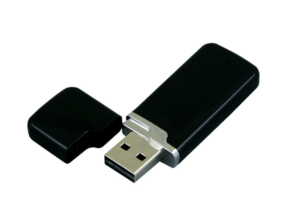 USB 2.0- флешка на 32 Гб с оригинальным колпачком черный 32Gb - фото 2