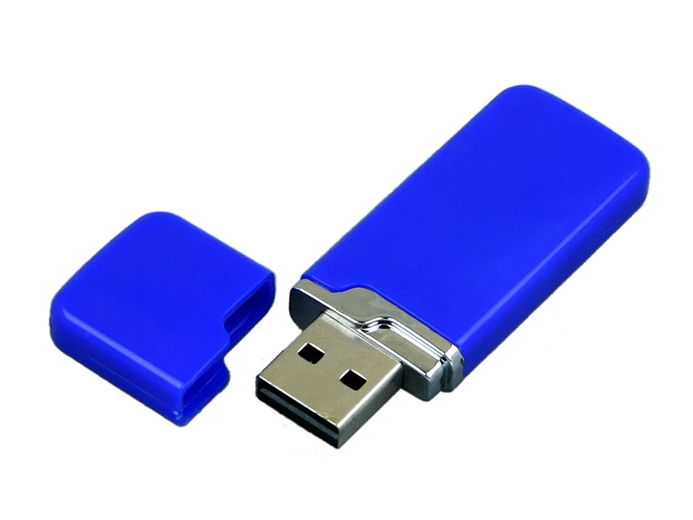 USB 2.0- флешка на 32 Гб с оригинальным колпачком синий 32Gb - фото 2