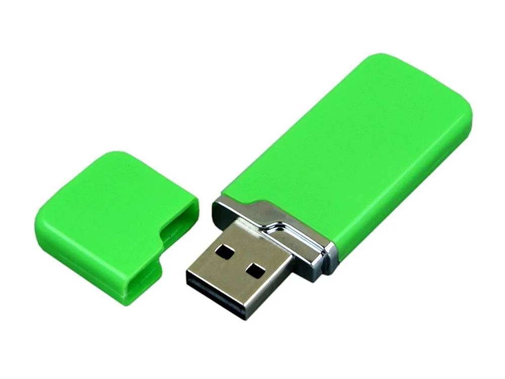 USB 2.0- флешка на 32 Гб с оригинальным колпачком зеленый 32Gb - фото 2