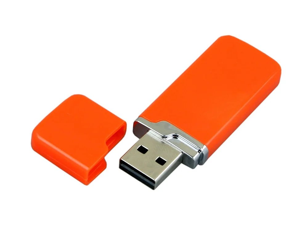 USB 2.0- флешка на 32 Гб с оригинальным колпачком оранжевый 32Gb - фото 2