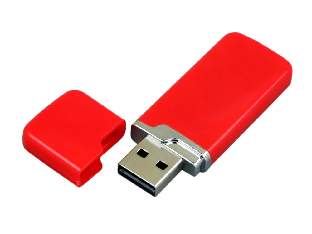 USB 2.0- флешка на 32 Гб с оригинальным колпачком красный 32Gb - фото 2