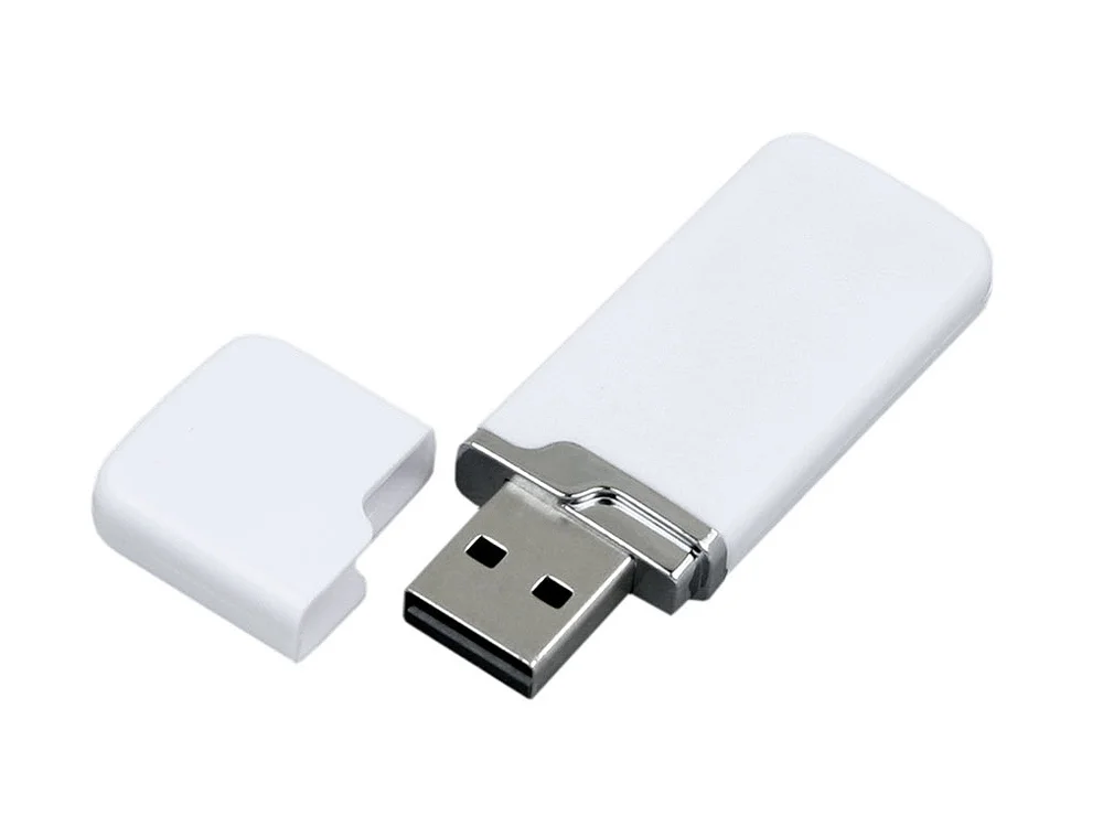 USB 2.0- флешка на 32 Гб с оригинальным колпачком белый 32Gb - фото 2