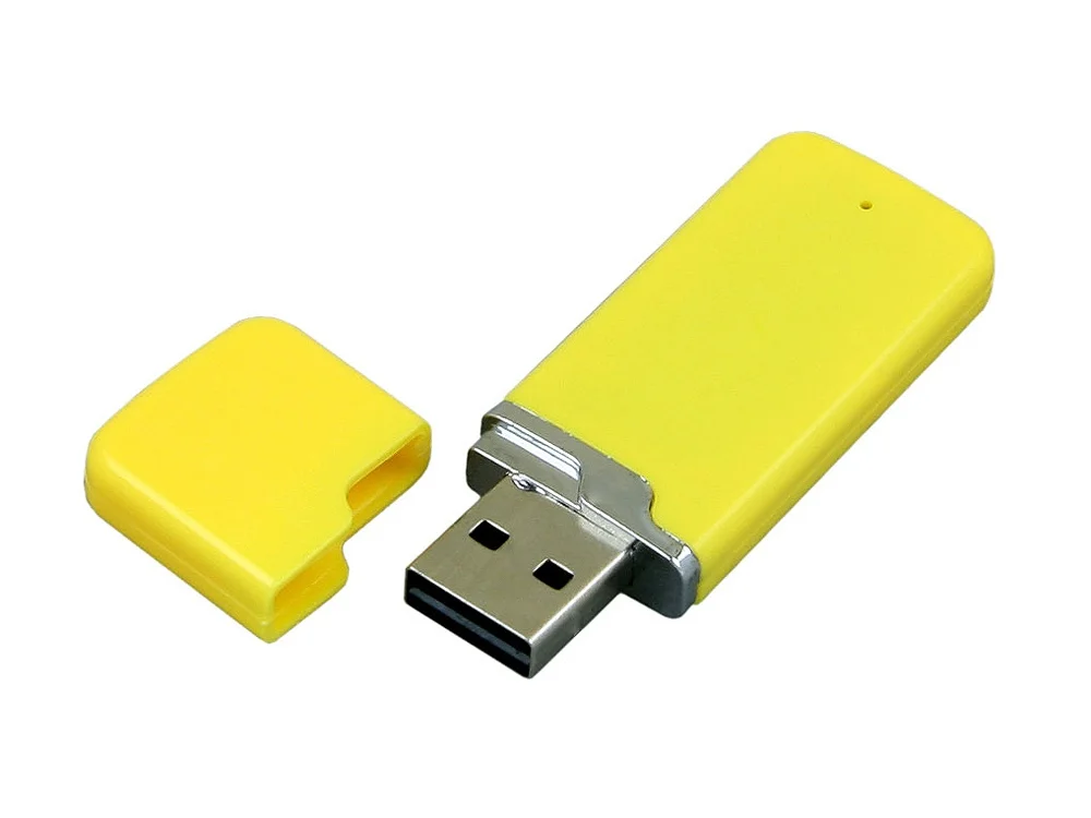 USB 2.0- флешка на 32 Гб с оригинальным колпачком желтый 32Gb - фото 2