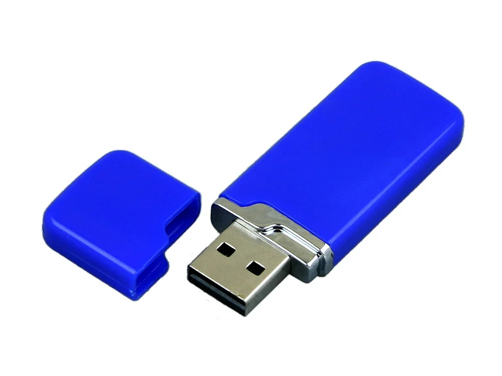 USB 2.0- флешка на 64 Гб с оригинальным колпачком синий 64Gb - фото 2