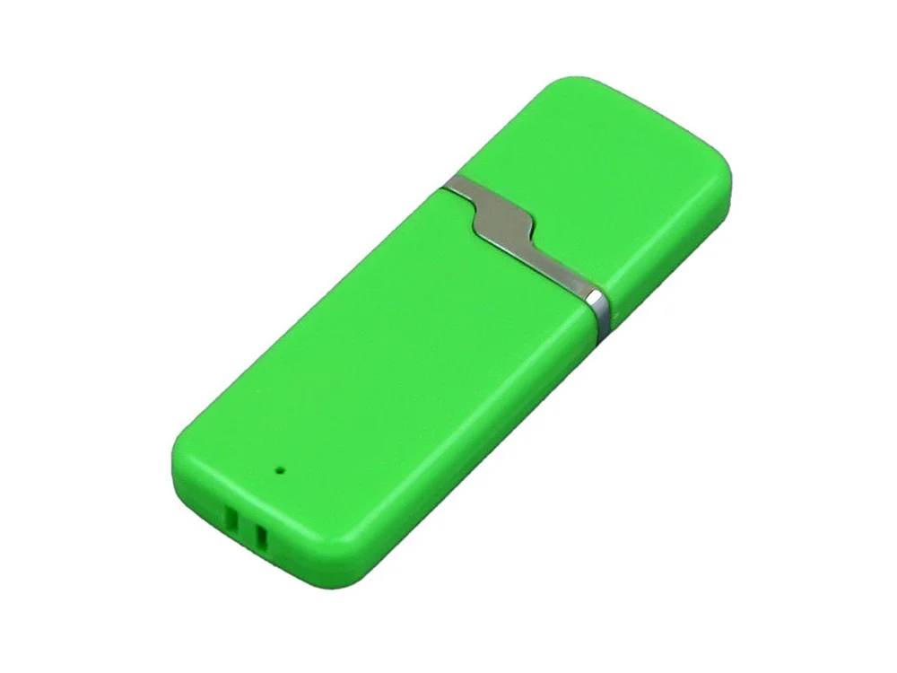 USB 2.0- флешка на 64 Гб с оригинальным колпачком зеленый 64Gb - фото 1