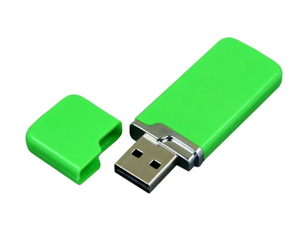 USB 2.0- флешка на 64 Гб с оригинальным колпачком зеленый 64Gb - фото 2