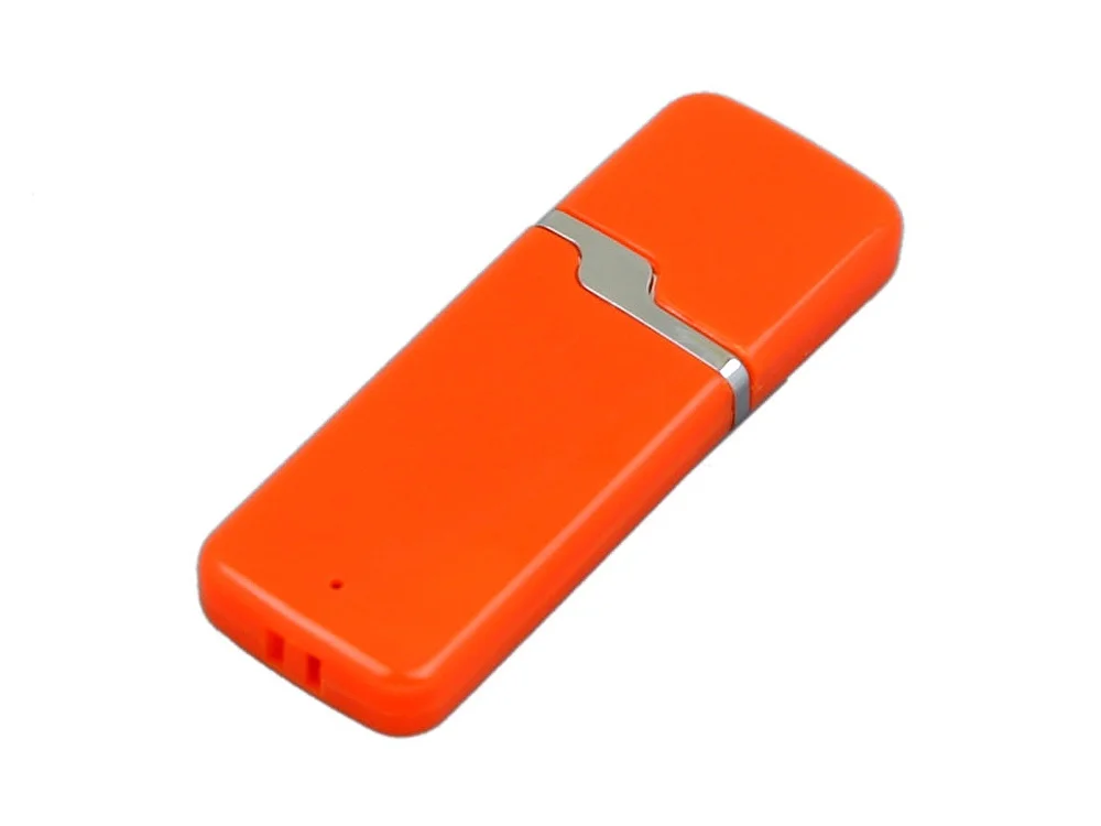 USB 2.0- флешка на 64 Гб с оригинальным колпачком оранжевый 64Gb - фото 1