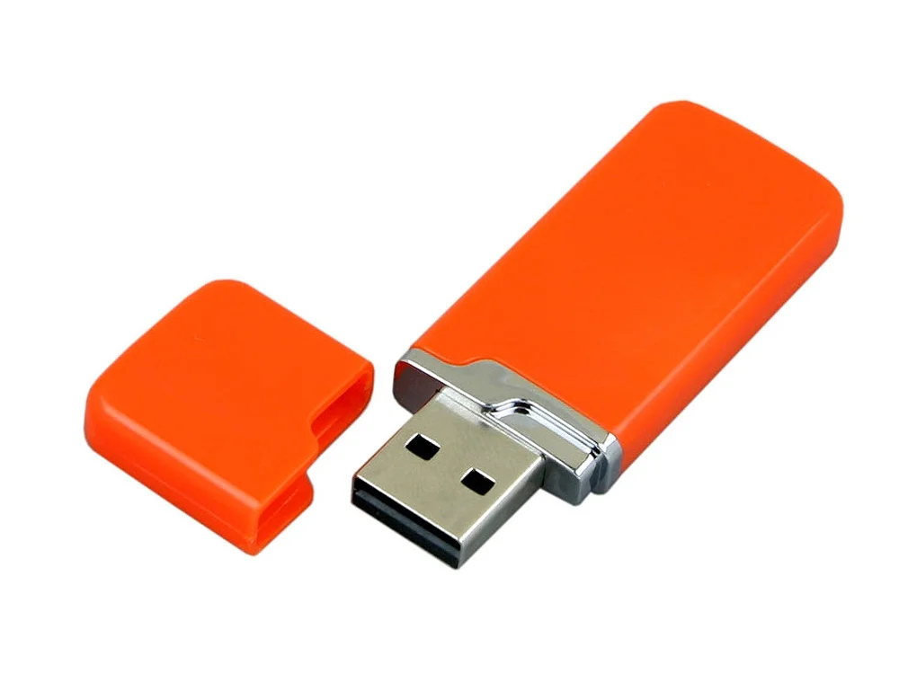 USB 2.0- флешка на 64 Гб с оригинальным колпачком оранжевый 64Gb - фото 2