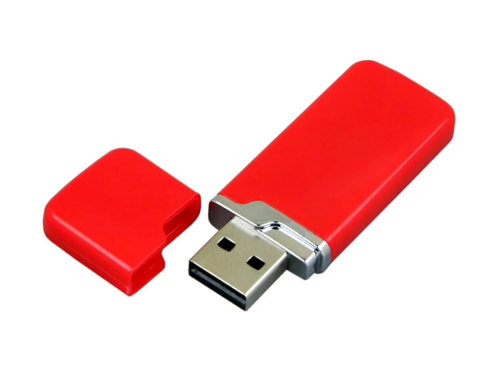 USB 2.0- флешка на 64 Гб с оригинальным колпачком красный 64Gb - фото 2