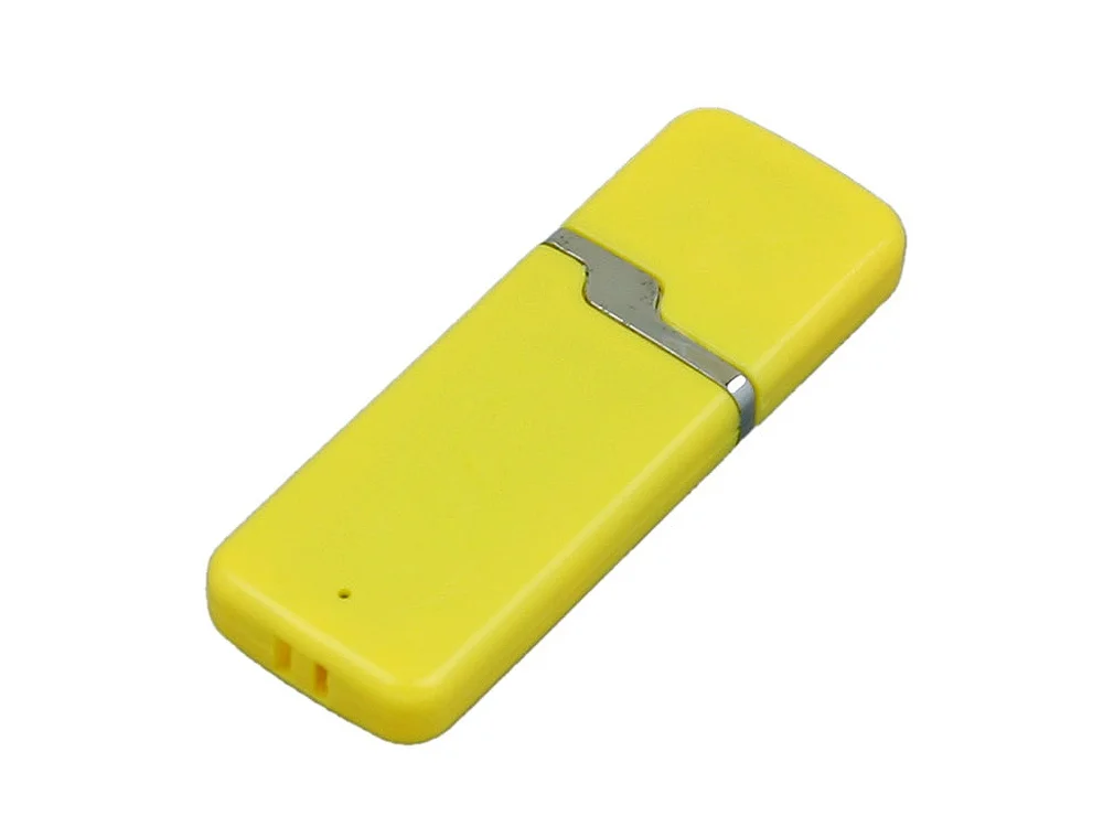USB 2.0- флешка на 64 Гб с оригинальным колпачком желтый 64Gb - фото 1