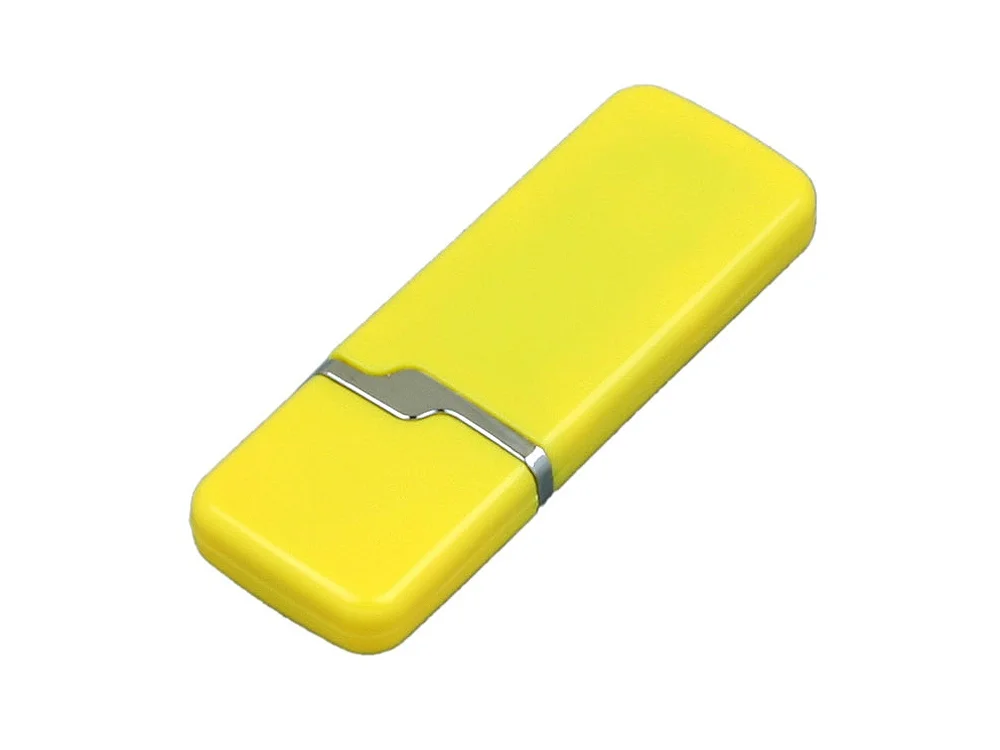 USB 2.0- флешка на 64 Гб с оригинальным колпачком желтый 64Gb - фото 3