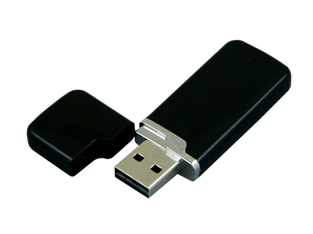 USB 2.0- флешка на 4 Гб с оригинальным колпачком черный 4Gb - фото 2