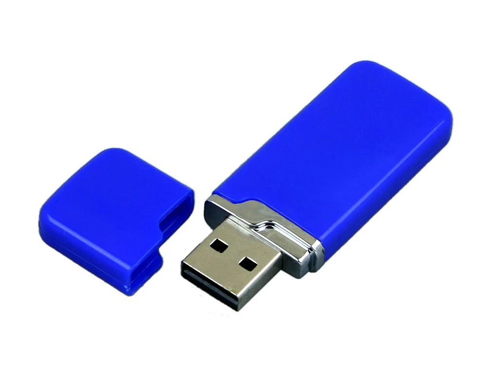 USB 2.0- флешка на 4 Гб с оригинальным колпачком синий 4Gb - фото 2
