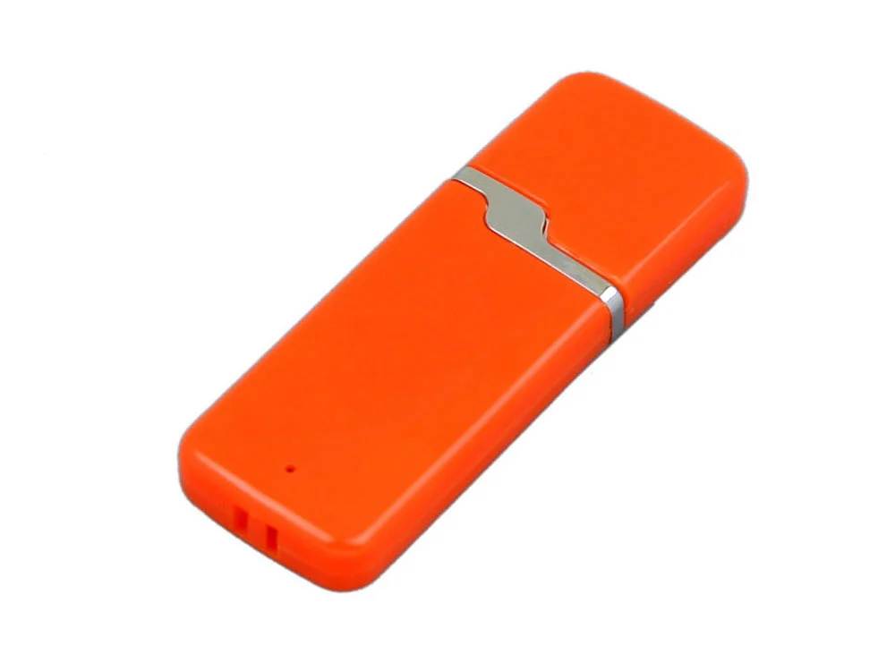 USB 2.0- флешка на 4 Гб с оригинальным колпачком оранжевый 4Gb - фото 1