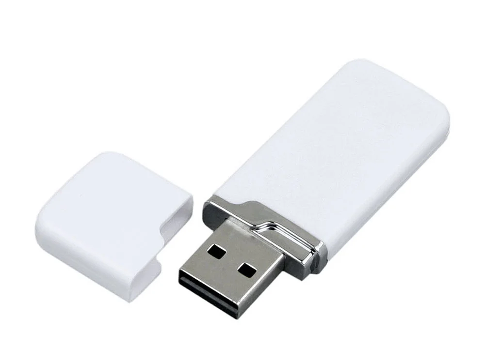 USB 2.0- флешка на 8 Гб с оригинальным колпачком белый 8Gb - фото 2