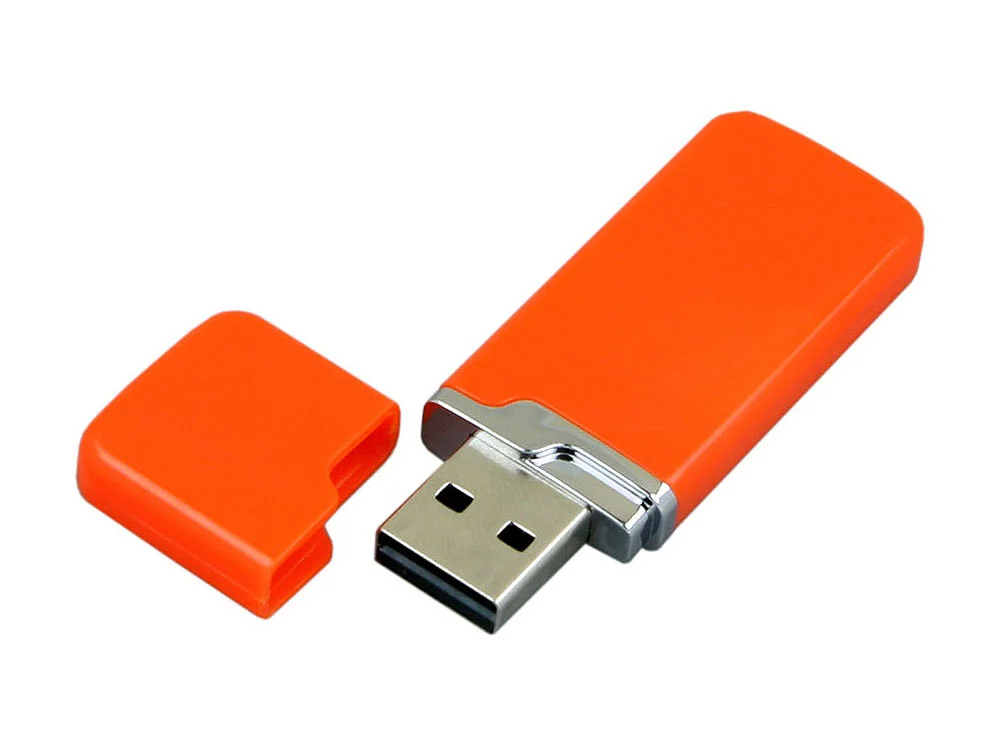 USB 2.0- флешка на 8 Гб с оригинальным колпачком оранжевый 8Gb - фото 2