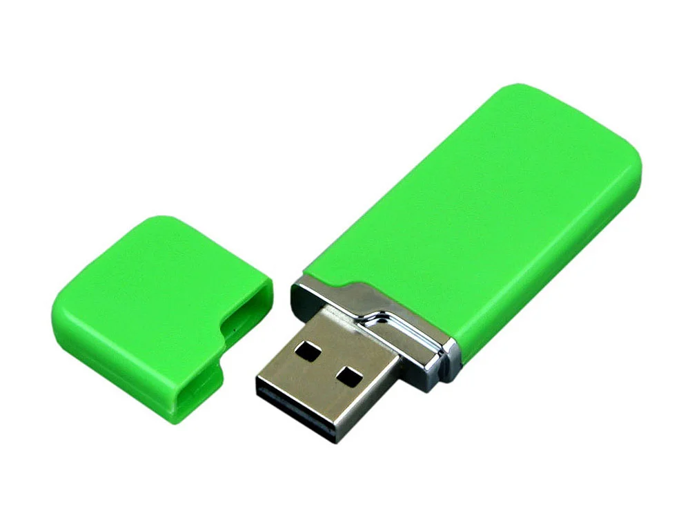 USB 2.0- флешка на 8 Гб с оригинальным колпачком зеленый 8Gb - фото 2