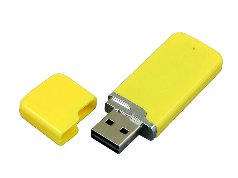 USB 2.0- флешка на 8 Гб с оригинальным колпачком желтый 8Gb - фото 2