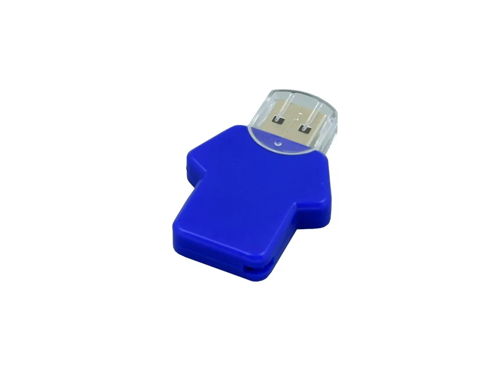 USB 2.0- флешка на 32 Гб в виде футболки синий 32Gb - фото 3