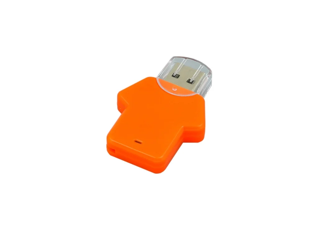 USB 2.0- флешка на 32 Гб в виде футболки оранжевый 32Gb - фото 1