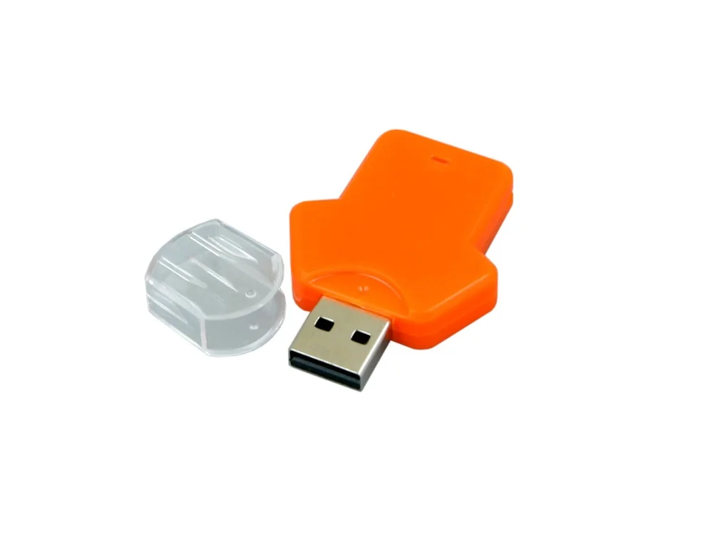 USB 2.0- флешка на 32 Гб в виде футболки оранжевый 32Gb - фото 2