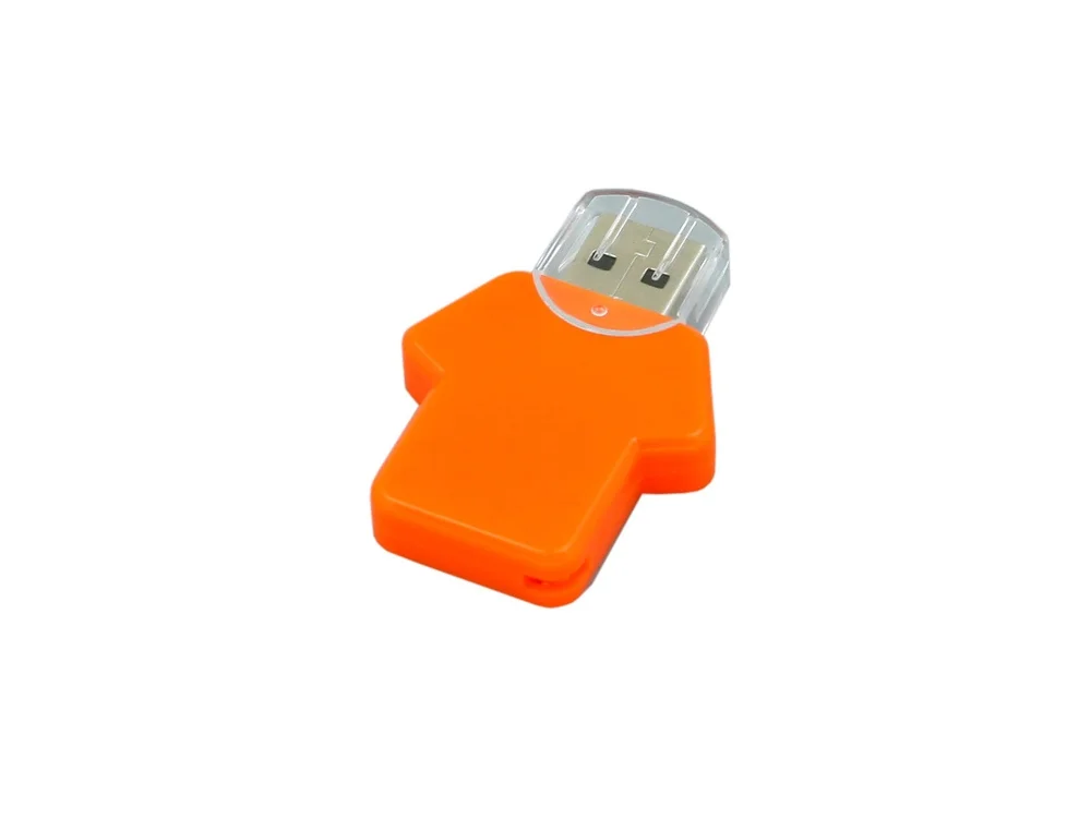 USB 2.0- флешка на 32 Гб в виде футболки оранжевый 32Gb - фото 3