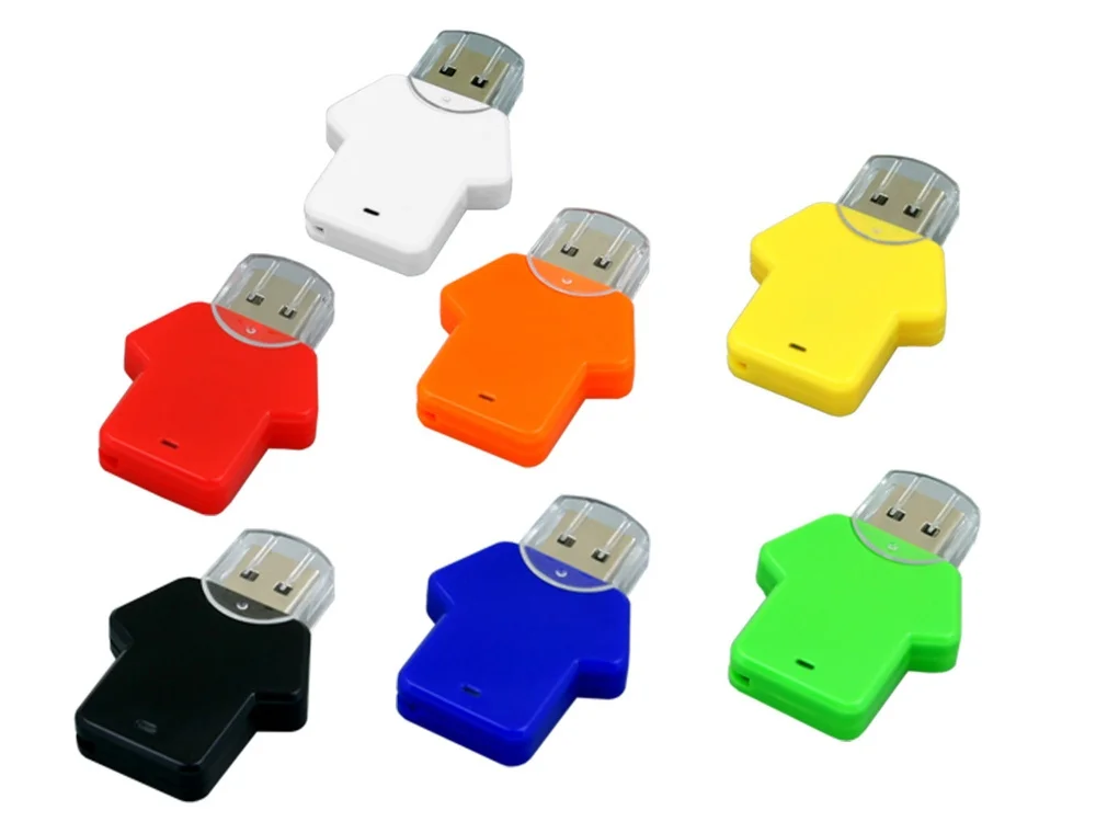 USB 2.0- флешка на 32 Гб в виде футболки оранжевый 32Gb - фото 4