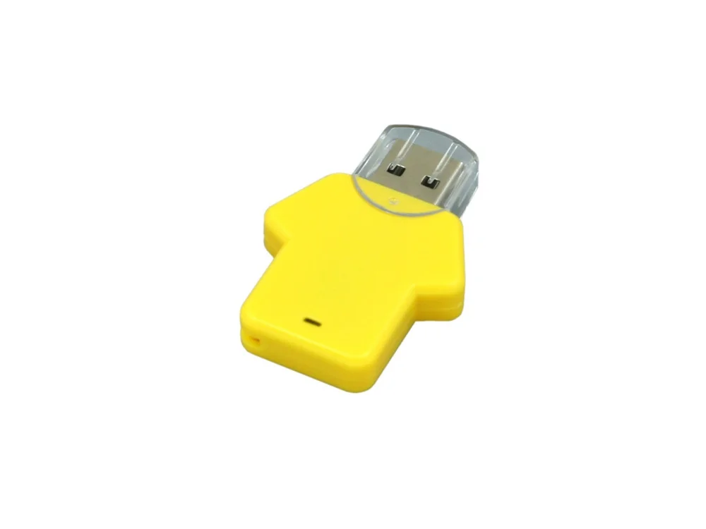 USB 2.0- флешка на 32 Гб в виде футболки желтый 32Gb - фото 1