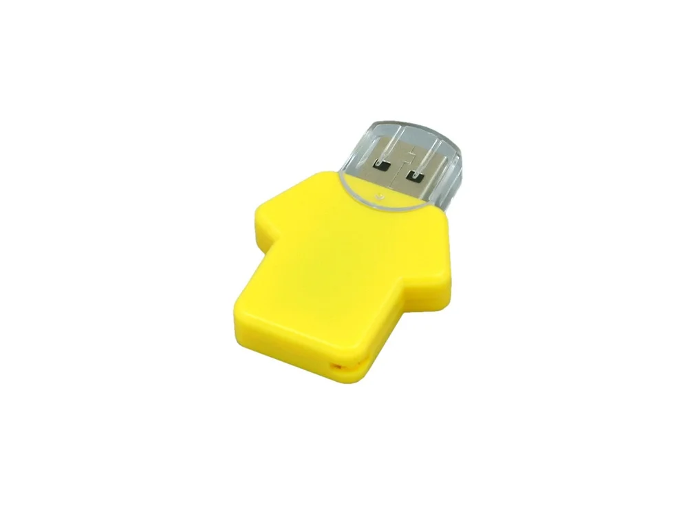 USB 2.0- флешка на 32 Гб в виде футболки желтый 32Gb - фото 3