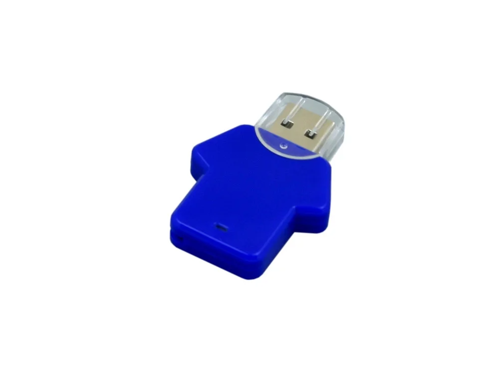 USB 2.0- флешка на 64 Гб в виде футболки синий 64Gb - фото 1